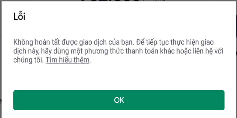 Lỗi giao dịch không thể thực hiện được khi rút tiền Hubet